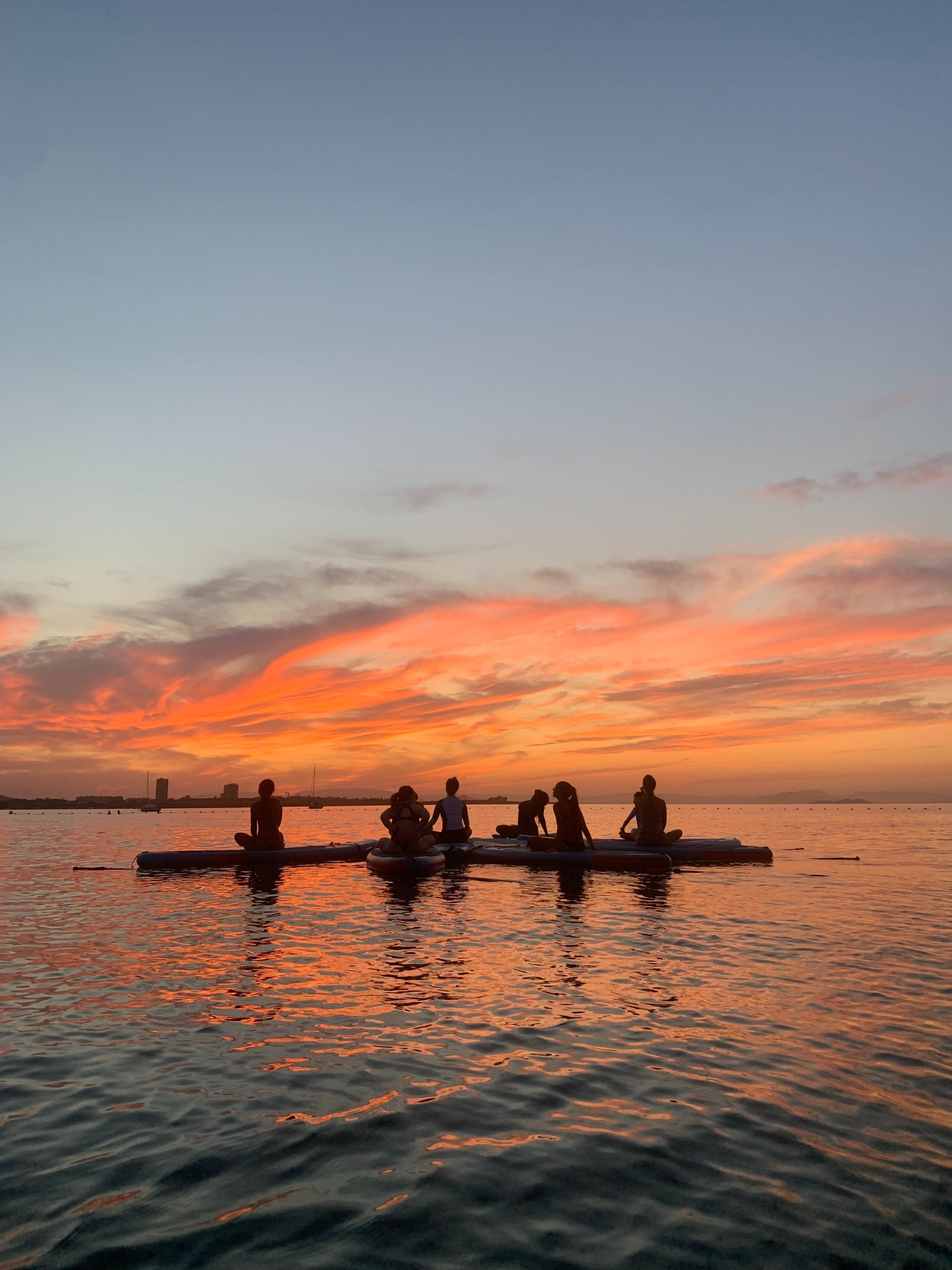 Atardecer Paddle Yoga Mar Menor