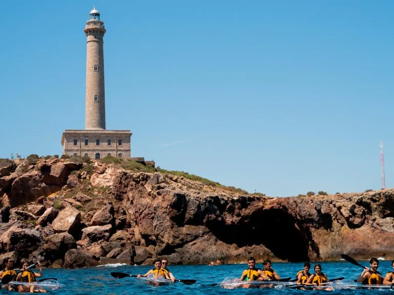 Ruta en kayak transparente por Cabo de Palos
