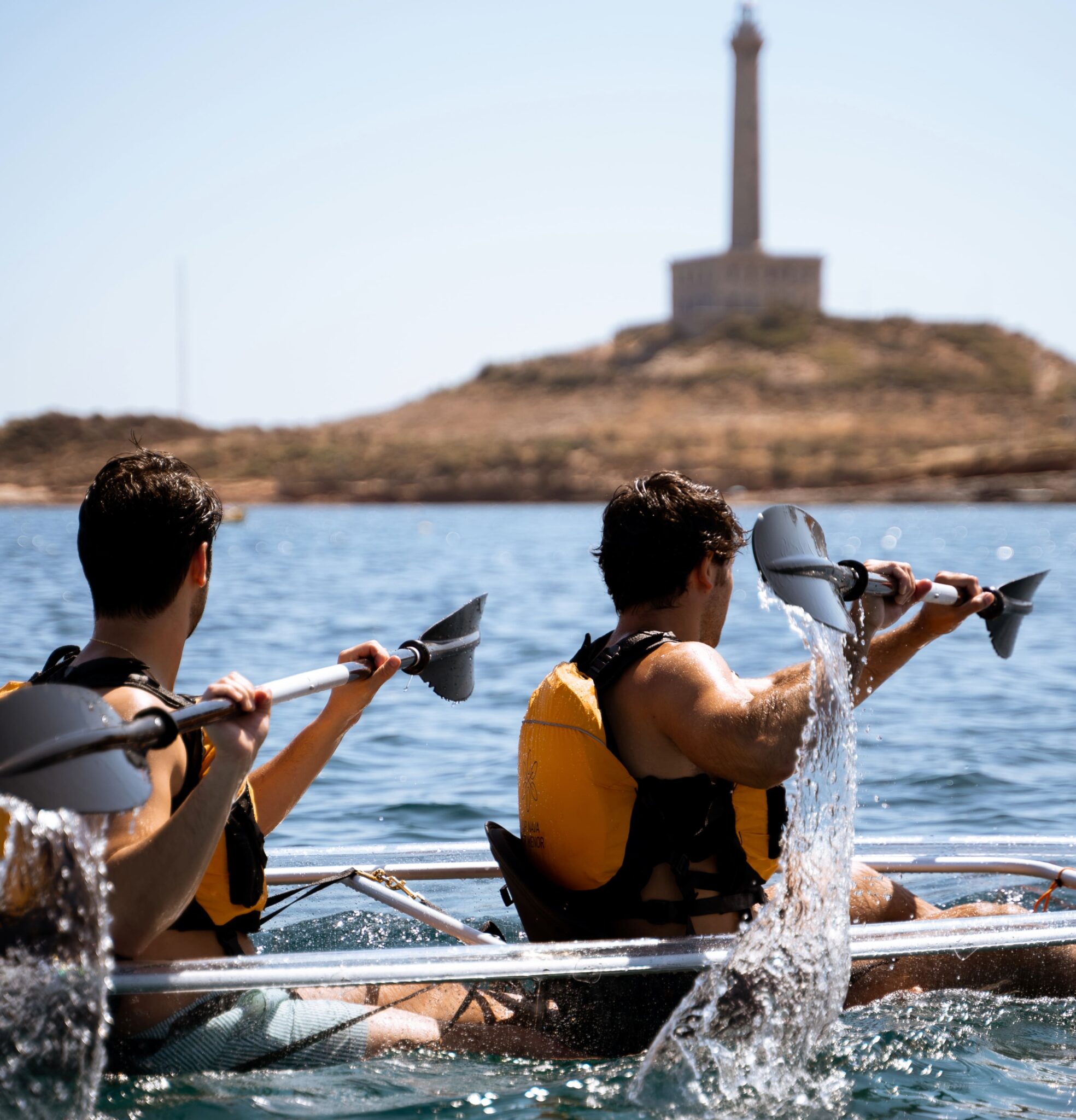 Ruta Kayaks Transparente con amigos