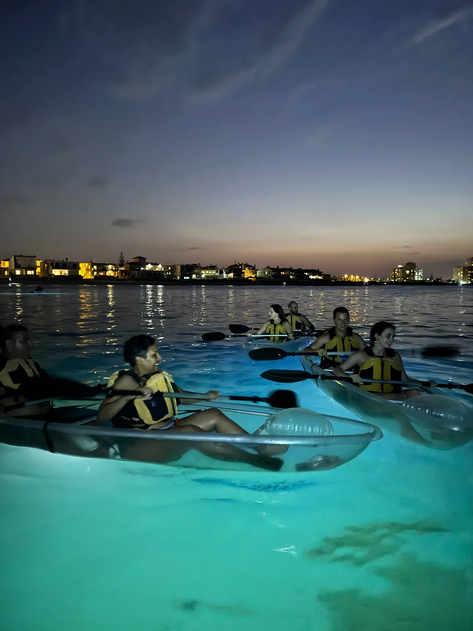 Ruta Nocturna Kayak Transparente